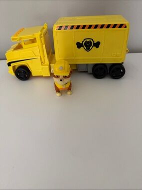 Paw Patrol Rubble Construction Truck & Figure - big truck pup